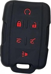 Silicone Key Fob Cover Protector for 2015-2020 Yukon XL Denali Ta Color: Black