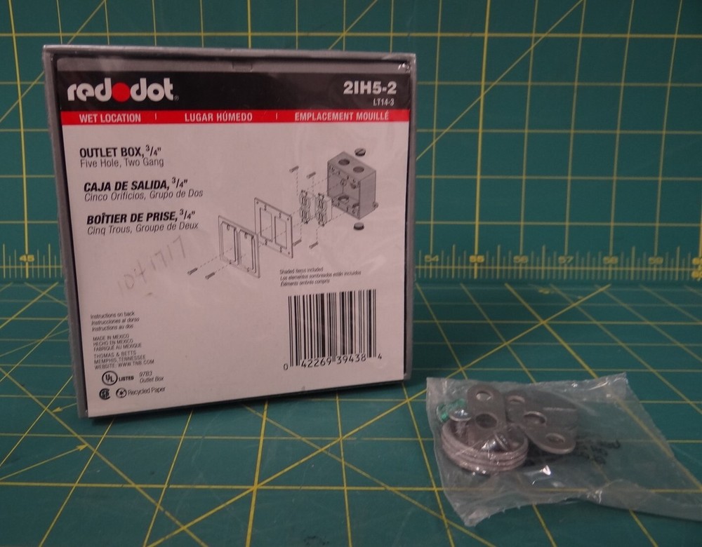 Red Dot 2IH5-2 Dry-Tite Die-Cast Dual Gang Universal Device w/ Box Mounting Lugs