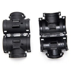 Corrugated Pipe Snap Tee Connector Fitting Nylon For Corrugated Cable Tubing New