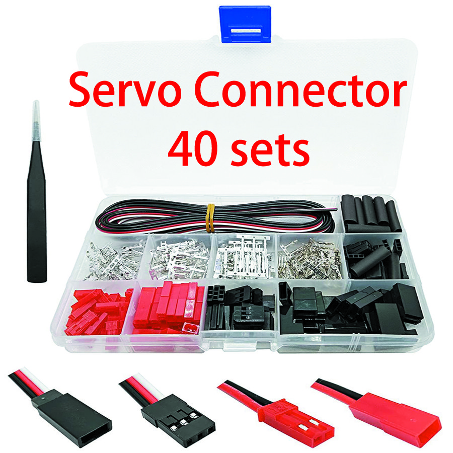 400PCS RC Model Connector Kit JST SYP Futaba Male/Female Plugs 22AWG