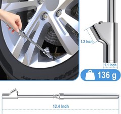 Heavy Duty Dual Head Pencil Tire Pressure Gauge for Truck Clor: SILVER 1 Pack