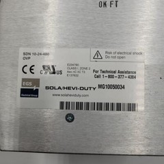 SOLA POWER SUPPLY SDN 10-24-480