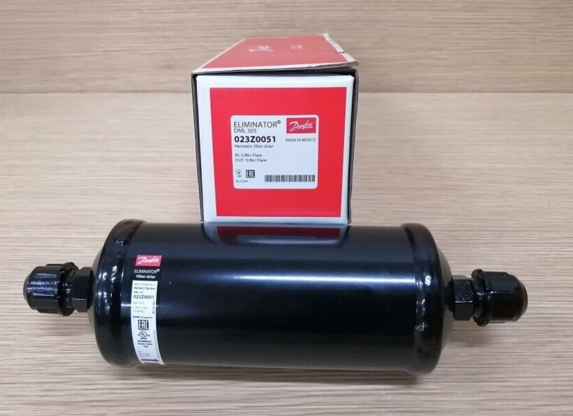 2PCS LOT -Danfoss 023Z0051 Hermetic filter drier, DML, 30 cu.in.Steel- NEW