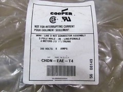Cooper Crouse Hinds CHDN-EAE-T4 5P 4m Cord Cable NEW