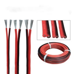 Flexible Silicone Cable Wire 10/12/14/16/18/20/22/24AWG Red Black High Resistant