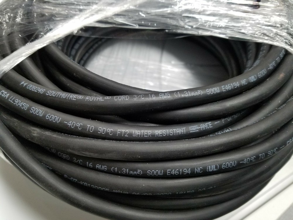 16/3 SOOW 16 AWG 50 FEET USA Portable Outdoor Indoor 600 V Flexible Wire Cable
