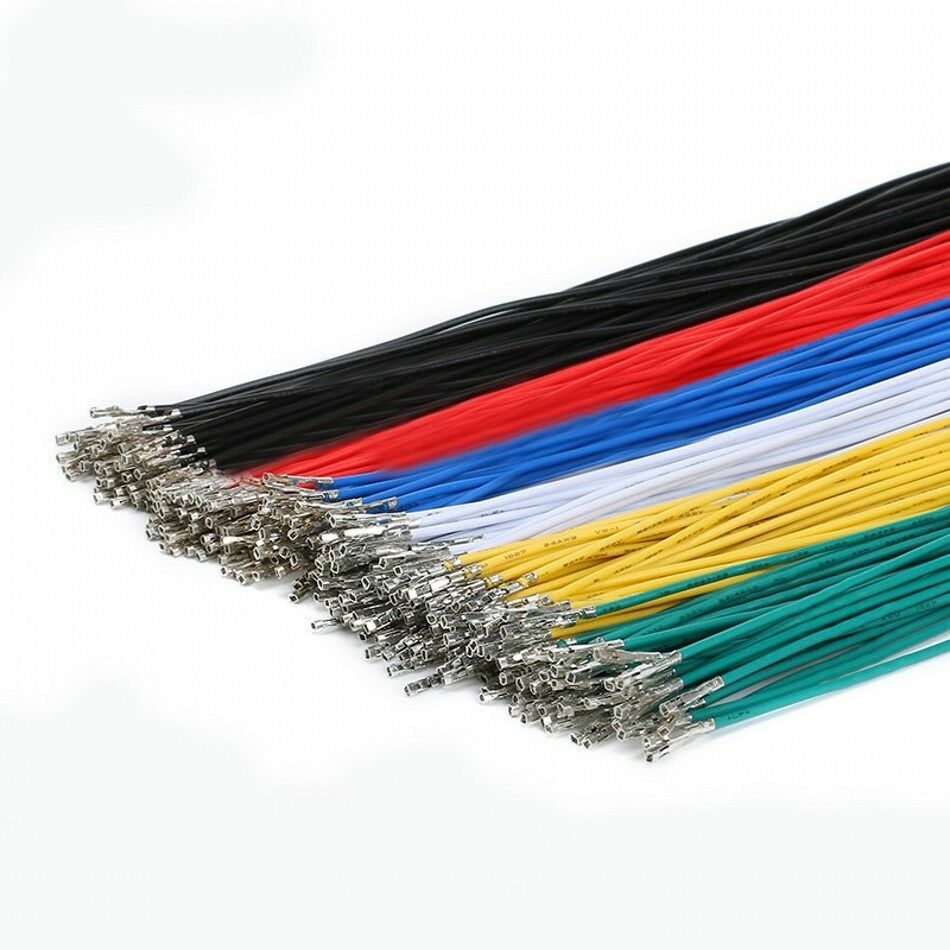 DuPont 2.54mm Terminal Wire Single /Double Head Crimp Connector Cable 25cm 24AWG