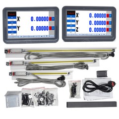 2/3 Axis DRO Digital Readout Touch Screen LCD Display + Linear Glass Scale Kit