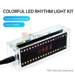 DIY Digital Clock Kit Voice Control Music Spectrum Display LED DIY Soldering Kit