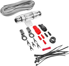 True 4 GA Premium CCA Complete Amp Wiring Kits W/ 4-Channel RCA Cable RED, BAK44