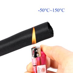 Braided Sleeving Self Closing -Braid Cable Wiring Harness Loom Protection 3-60mm