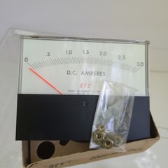 RFC A 2345 DC AMPERES Rectangular Panel Meter 0-3 – Width 5″ Height 3″ NOS