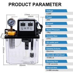 1L/2L Automatic Lubrication Pump 110V Electric CNC Digital Lubricating Oil Pump