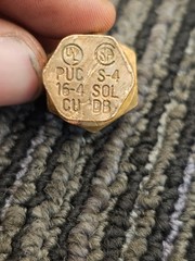 (QTY 15) PUC S-4 16-4 SOL CU DB: Penn-Union Copper Split Bolt Connector