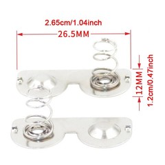 20Pcs AA Battery Spring Replacement Metal Contacts Plates for Battery Case