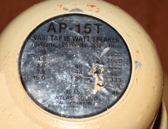 Atlas Sound PA speaker model AP-15T Varitap 25/70 volts 15 watt Tan Works Great!
