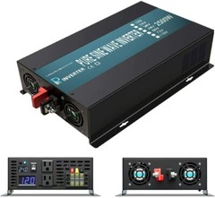 2500W Pure Sine Wave Inverter 24V DC to 110V 120V AC Car Power Truck RV Motor RV