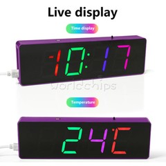 DIY Electronic Clock Kit LED Digital RGB Clock Time Temperature Date Display New
