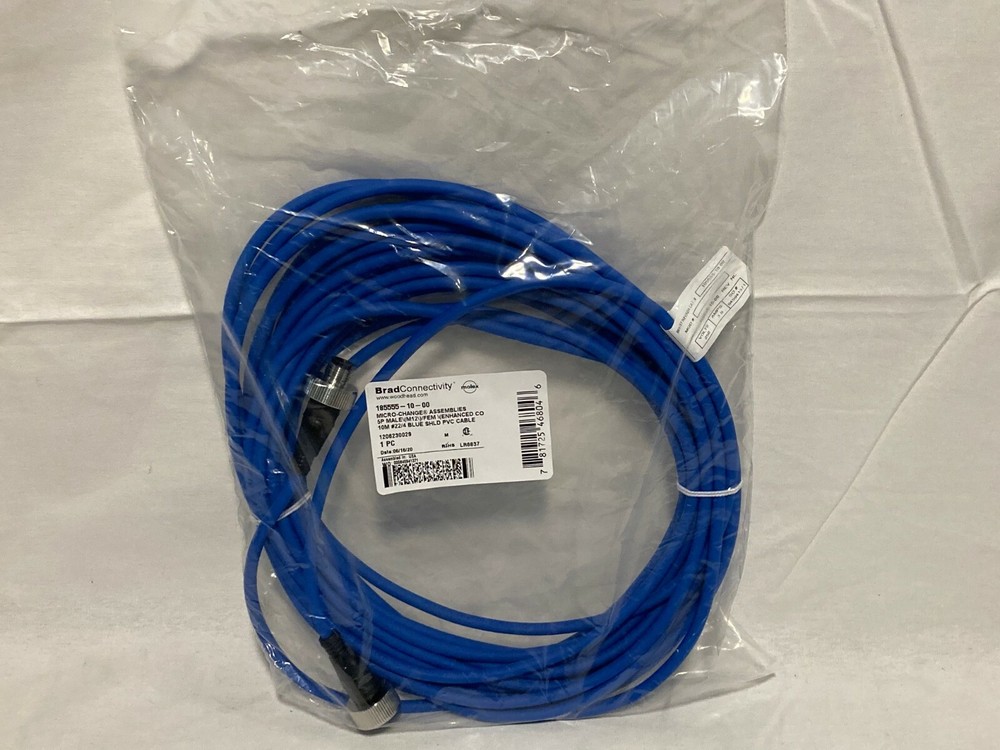 Lot of 15 Molex Brad Woodhead 120623-0029 Industrial Assembly 10M Blue PVC Cable