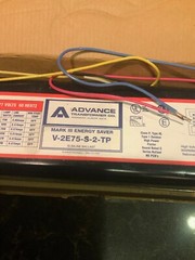 Advance Transformer V-2E75-S-2-TP Mark III Energy Saver Slimline Ballast