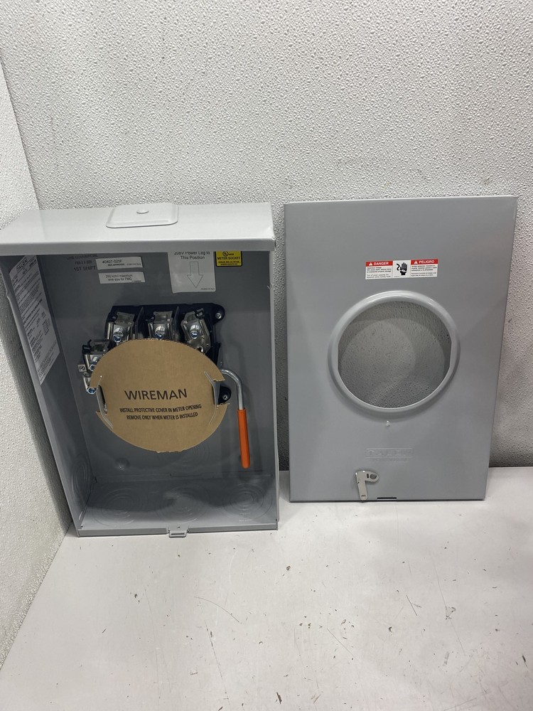 Siemens Talon 7 Jaw 3 Phase Meter Socket Ringless Cover 200Amp 40407-025F