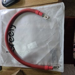 2/0 AWG Heavy Duty Welding & Battery Cable 24″ Red 600V Lugged Both Ends New