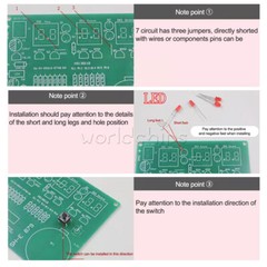 6 Digit AT89C2051 Electronic Clock Kit Digital LED Tube Clock Set DIY DC 5-12V