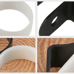 Black & White Nylon Plastic P Clips For Cable & Tubing – High Quality Full size