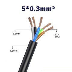 Electrical Flex Cable Wire 5/6/7/8/10/12 Core 0.3 0.5 0.75 1 1.5mm² Flexible PVC