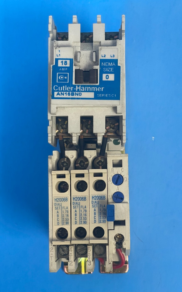 Cutler Hammer AN16BN0 Series C1, 18A Nema Size 0 w/ C306DN3 Series B1 & H2006B