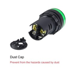 Green Indicator Light AC DC 110V 22mm Panel Mount Color: Green