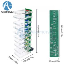 DIY LED Music Spectrum Electronic Kit Crystal Column Audio Display LM339 LM358