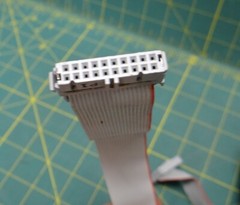 Used Flat Ribbon Cable with Connectors Attached -About 5.5 Feet-