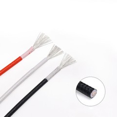 Silicone Rubber High Temp 250℃ Cable Fiberglass+Resin Braided Tinned Copper Wire