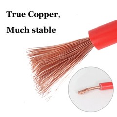 4ft Battery Cables Alligator Clamp Copper Wire Solar System Power Inverter 5 AWG