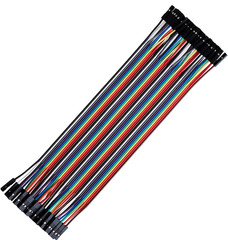 40Pcs 20 Cm (8 Inch) Female to Female Multicolored Dupont Wire Breadboard Jumper