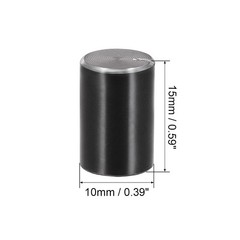10pcs Potentiometer Knob Black Rotary Knob 10mmx15mm Volume Control Knob