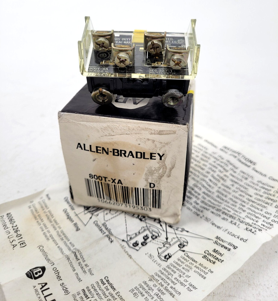 800T-XA Allen-Bradley Contact Block Series D *NEXT DAY OPTION* NEW