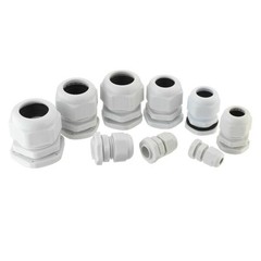 IP68 WHITE BLACK NYLON CABLE GLAND NUT SPIRAL TAIL PG7/9/11/13.5/16/19/21/24-63
