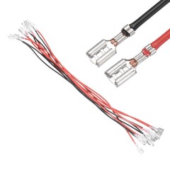 10Pcs Female Spade Crimp Terminal 6.30mm 30cm Wires