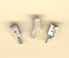 25 Bare Non Insulated PIGGYBACK Terminal Connectors #16-14 Gauge Wire AWG .250