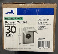 NEW Midwest Electric U013PP 30A 120V NEMA 3R surface mount Power Outlet Box