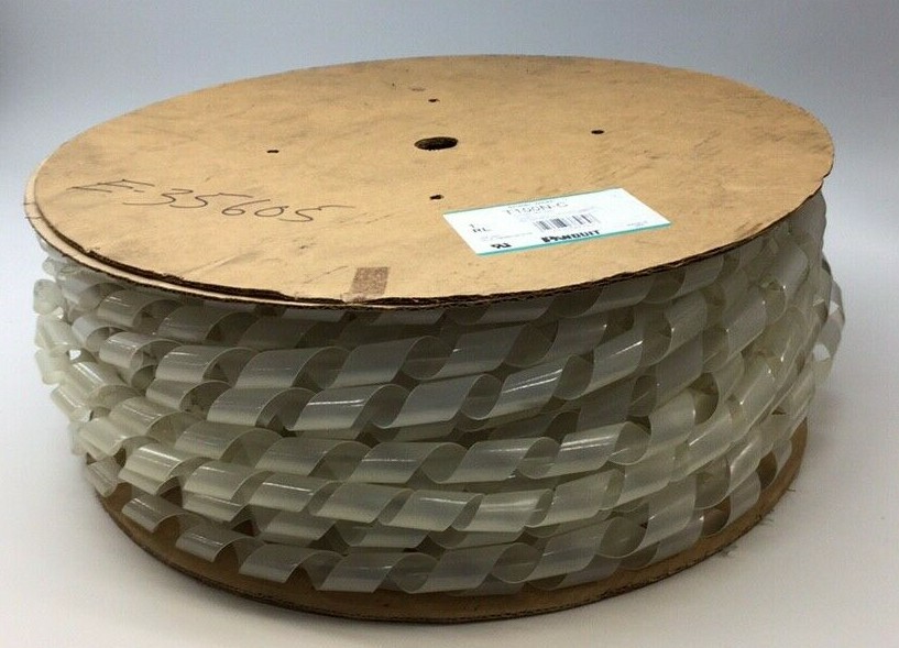 Panduit T100N-C Used Spiral Wrap 1In (25.4mm)X100Ft (30.5M) Nylon Natural Color