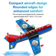 LED Flowing Light Aircraft Model Kit DIY Electronic Kit Circuit Toy Soldering
