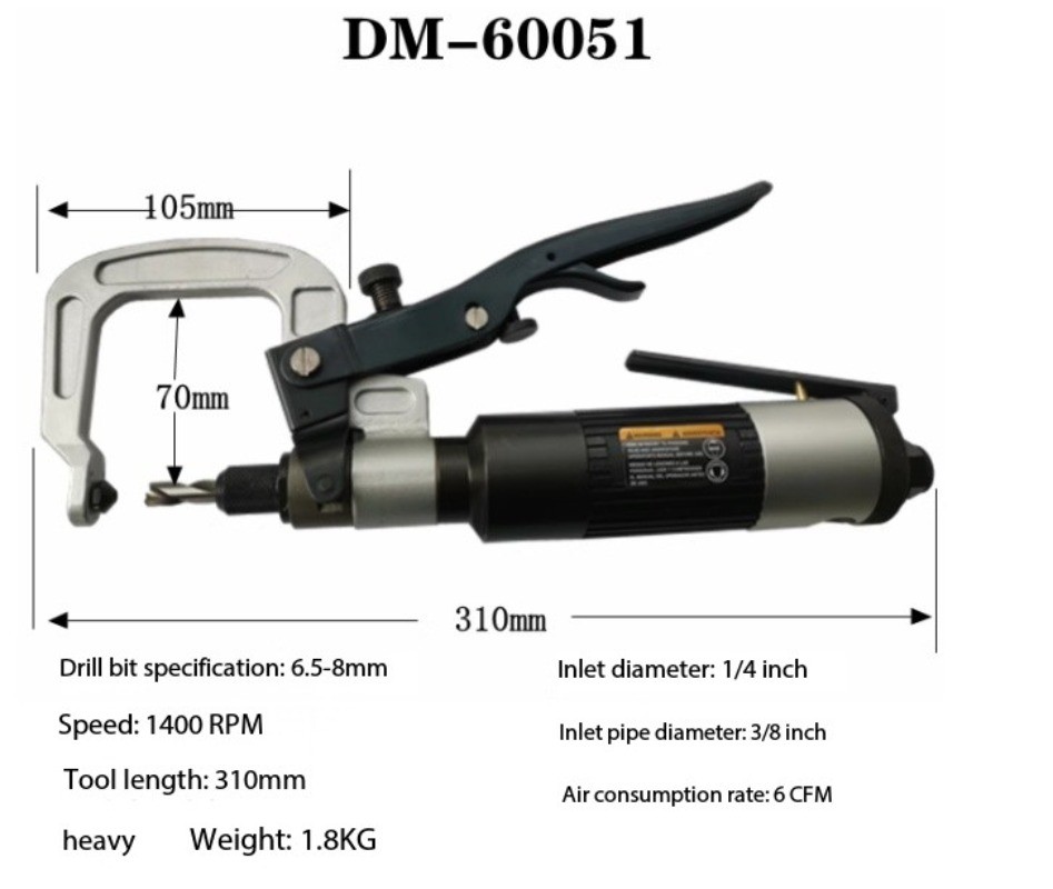M-60051 Portable Pneumatic Spot Welding Drill Positioning Spot Welding Drill
