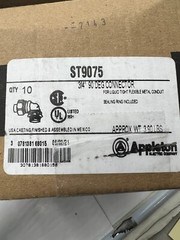 (QTY 10) Appleton ST9075 Liquidtight 3/4″ Flexible Connector 90 Degree Mall Iron