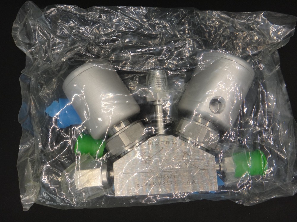 Nupro Valve Manifold Assembly 6LV-DV8199PAA 3 Ports 2 Stations Pneumatic Diaphr