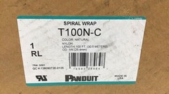 Panduit T100N-C Used Spiral Wrap 1In (25.4mm)X100Ft (30.5M) Nylon Natural Color
