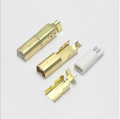 Gold Plated USB 2.0 Connectors DIY Solder