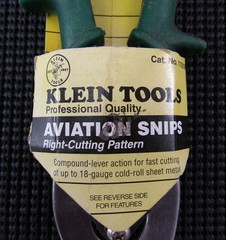KLEIN TOOLS 1101R COMPOUND-LEVER RIGHT-CUT AVIATION SNIPS – NEW IN PACKAGE